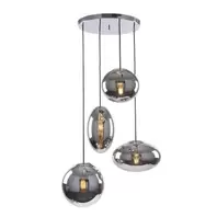 Leana rondell taklampe Krom 4 lys