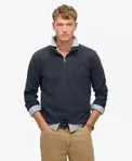 Essential-collegegenser med halvlang glidelås og logo