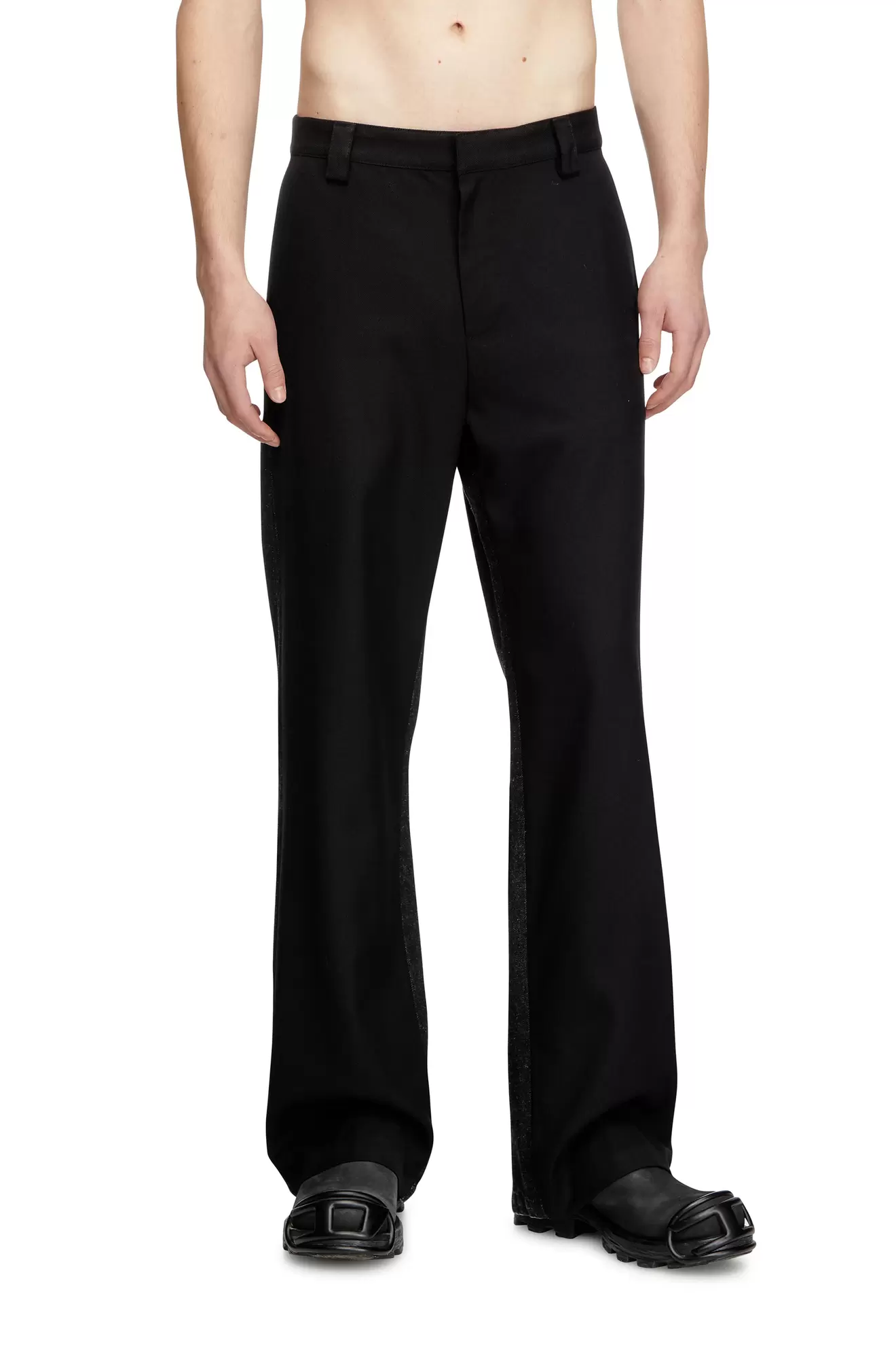 Hybrid pants in twill and denim