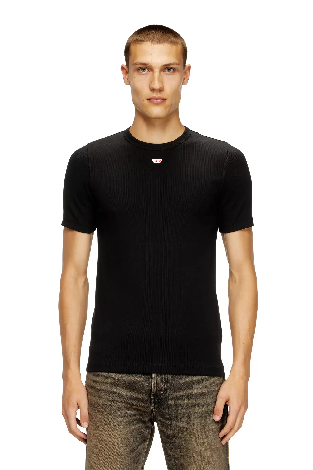 T-shirt with D patch