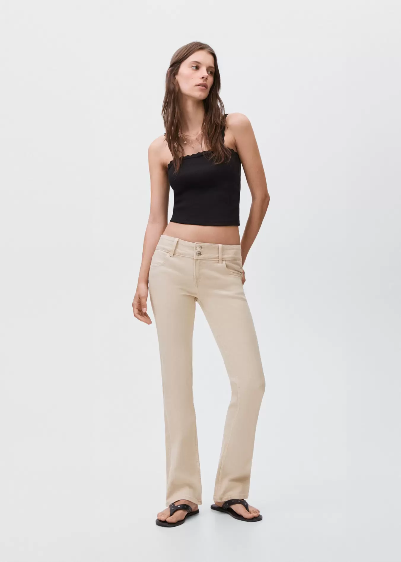 Flared jeans med lavt liv