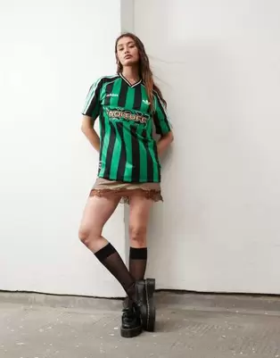 Adidas Originals summer football shirt in green
