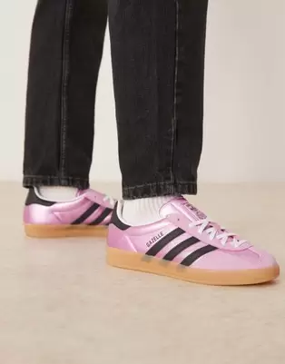 Adidas Originals Gazelle indoor trainers in metallic purple