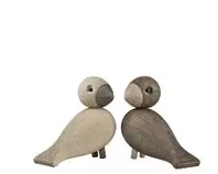 Lovebirds røkt eik/eik 8,8 cm 2 stk