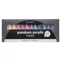 Panduro Acrylic matt set – 12×30 ml med matte akrylfarger