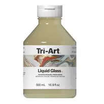 Tri-Art Liquid Glass Pouring Medium 500 ml, fungerer også som resinlignende lakk for akrylmaling