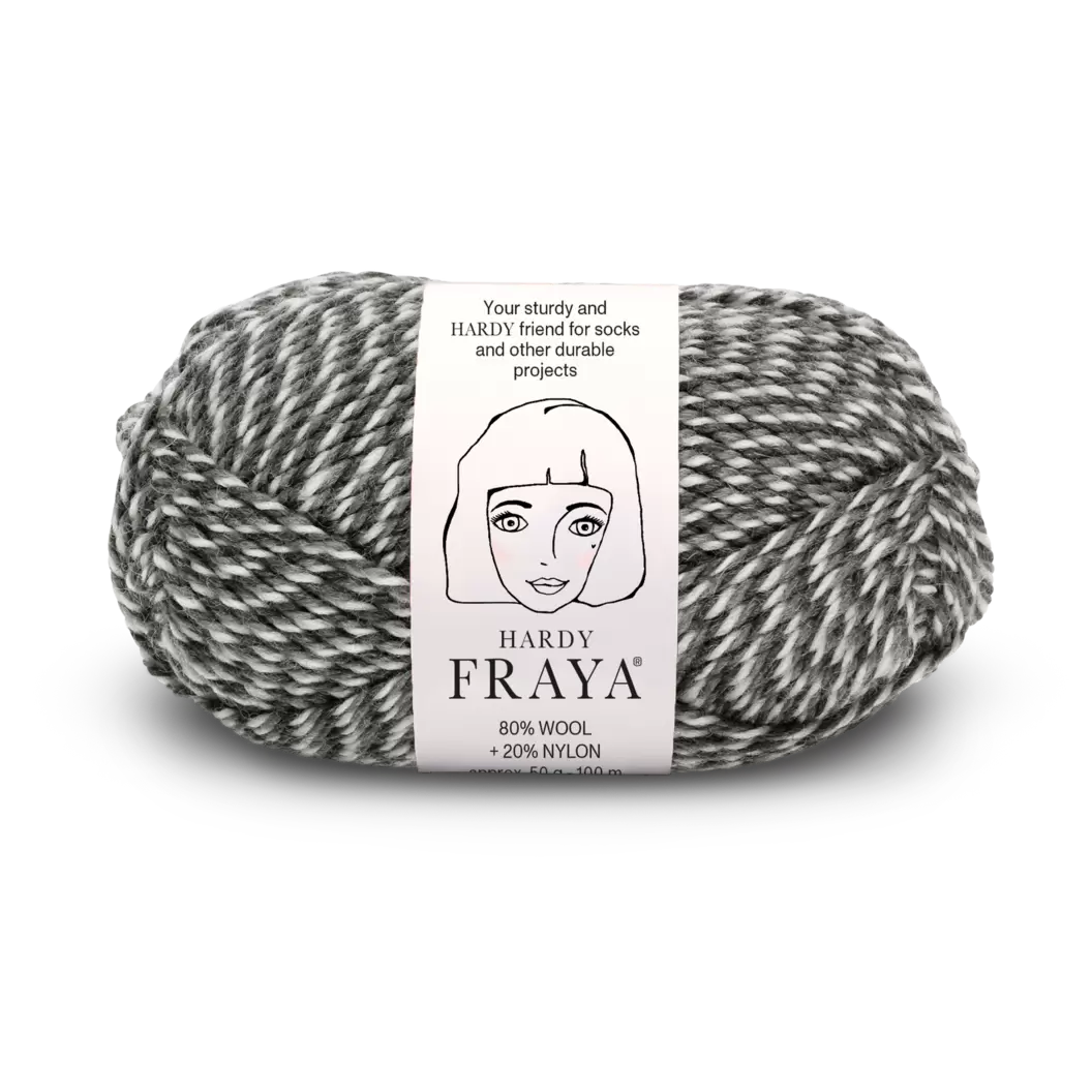 FRAYA garn Hardy mørk grå/grå/natur