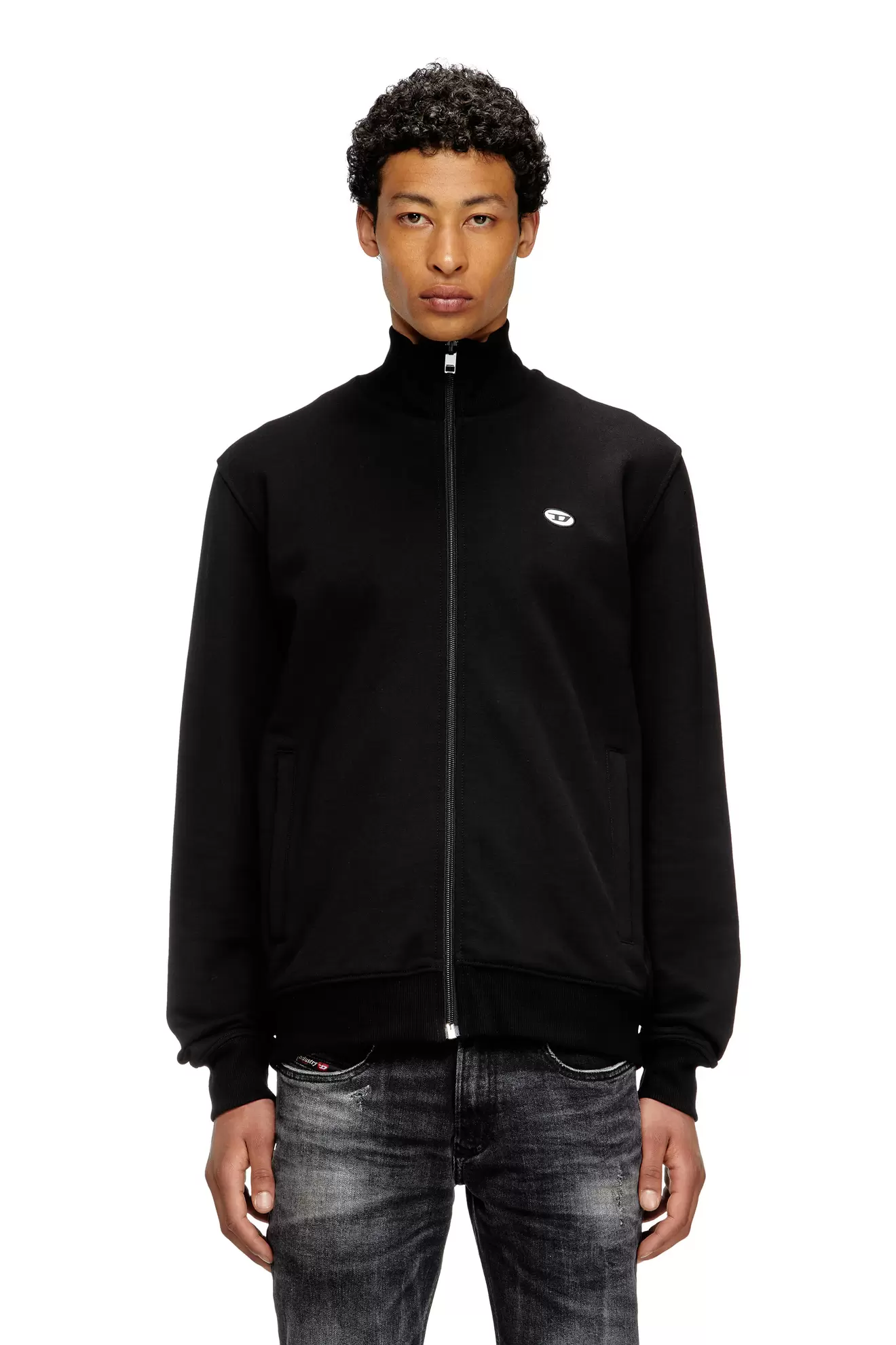 Track jacket with Oval D patch