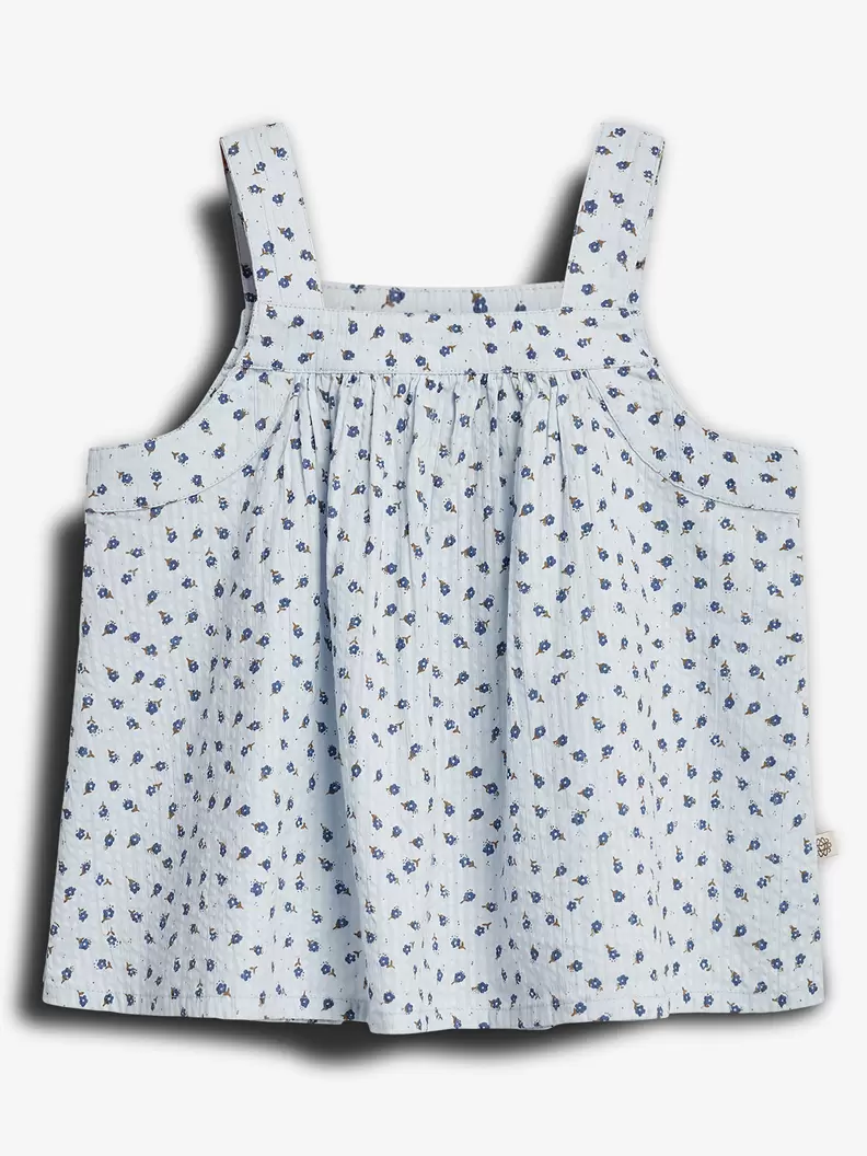 Flower Print top Blue Flower