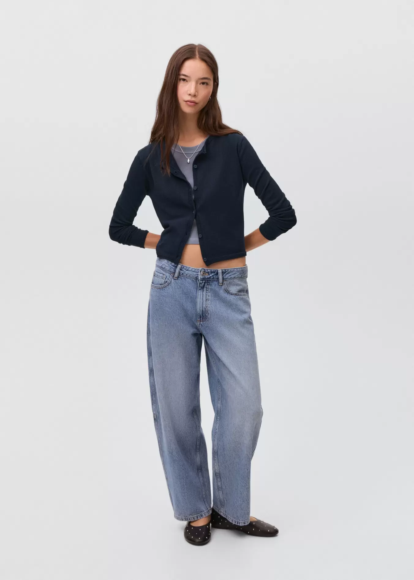 Strikket cardigan med knapper