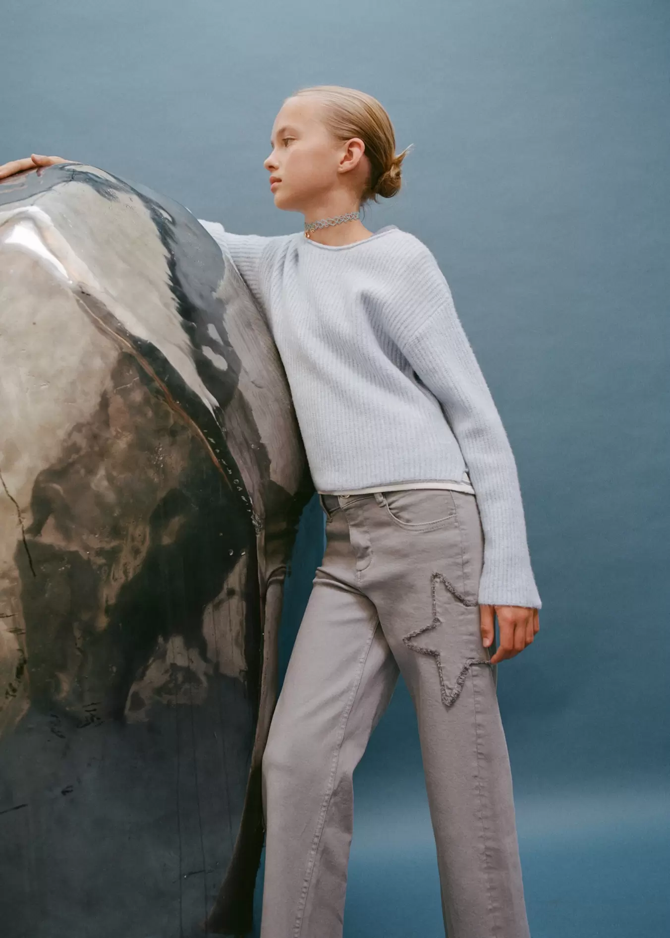 Jeans med stjernebroderi