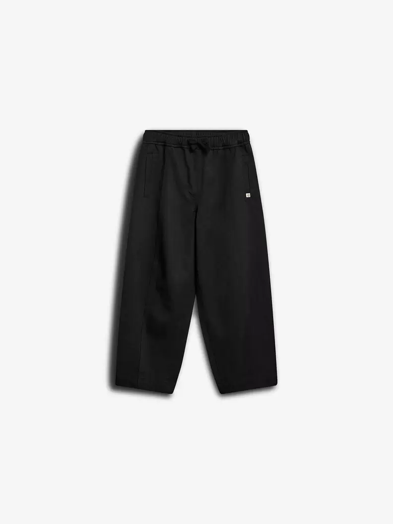 Barrel-leg Tencel Trousers Black