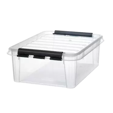 Oppbevaringsboks classic 24 med lokk transparent