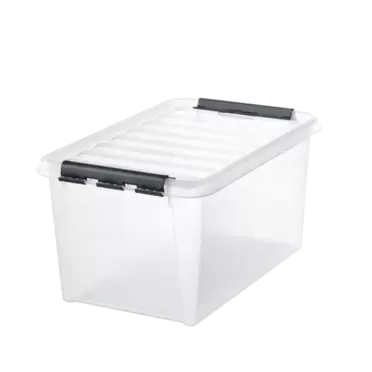 Oppbevaringsboks classic 45 med lokk transparent