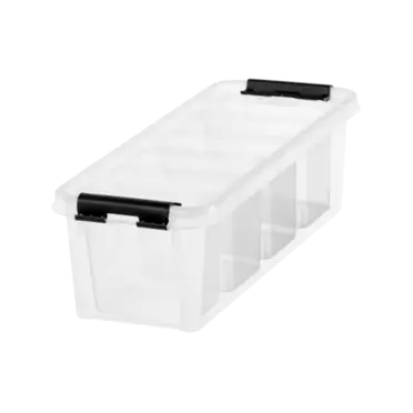 Oppbevaringsboks classic 4 med lokk og innsats transparent