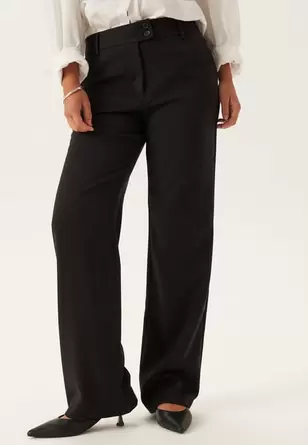Mid Waist Straight Back Pocket Trousers      Mid Waist Straight Back Pocket Trousers