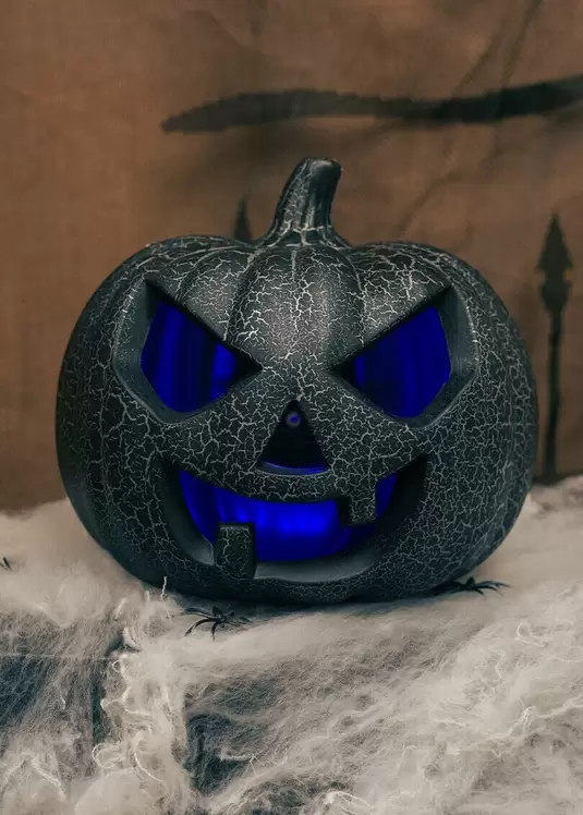 Luminous metallic pumpkin - 22 cm