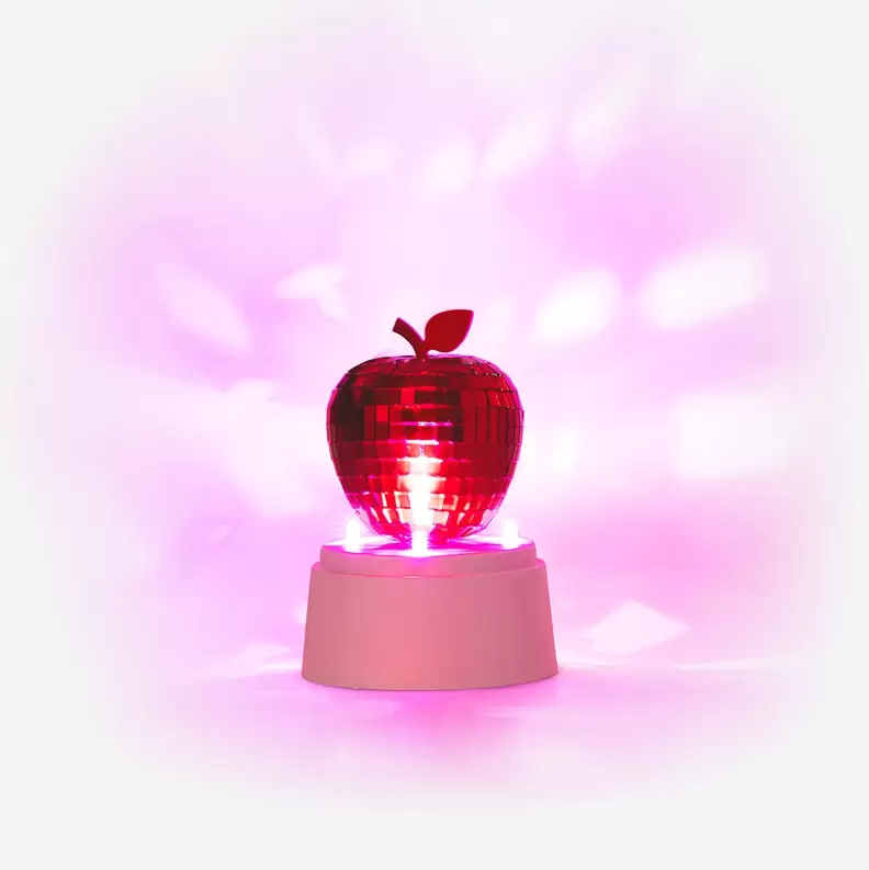 Rotating apple disco light
