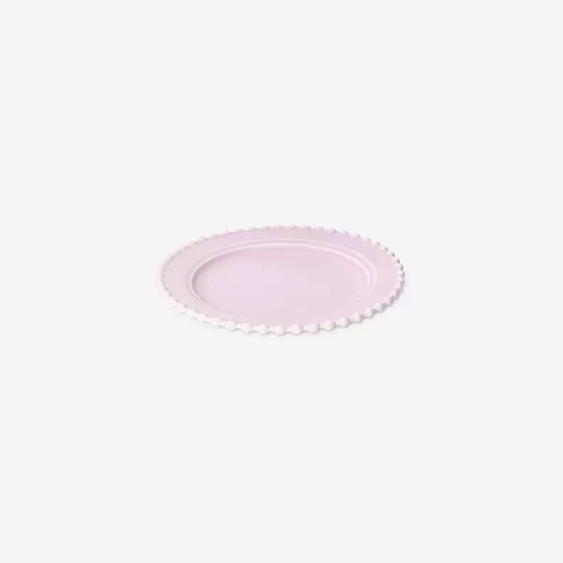 Pink plate with bubble edge