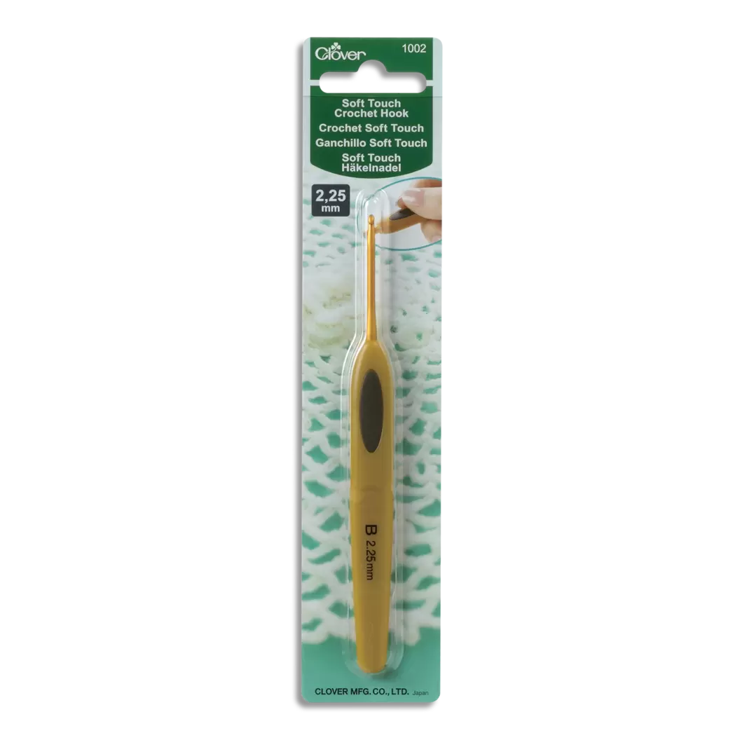 Clover soft touch heklenål 13cm 2,25mm