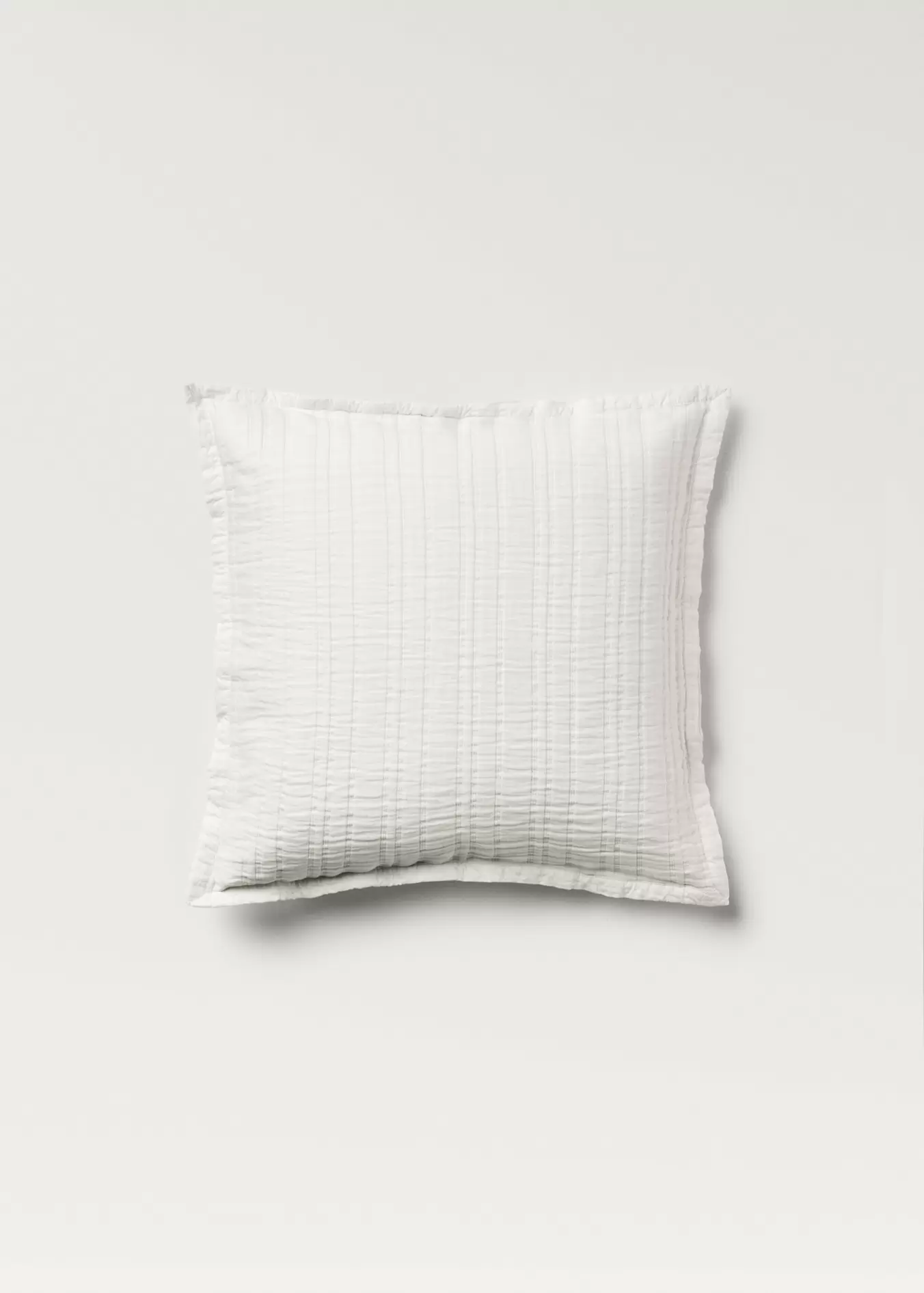 Putetrekk bomull jacquard med striper, 50x50 cm