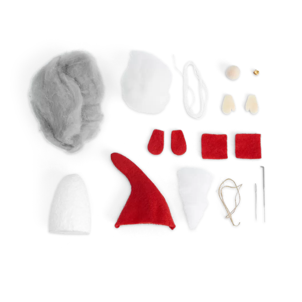 Nålefilt kit DIY nisse 6x12cm