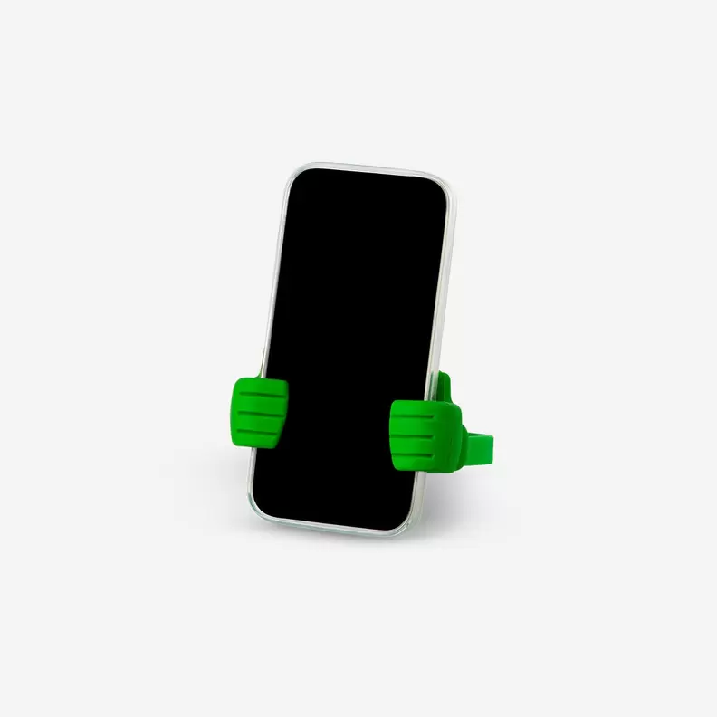 Green hands smartphone stand