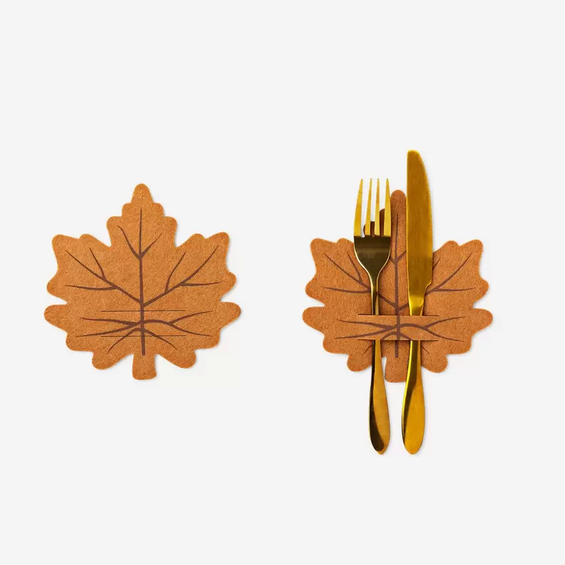 Maple leaf cutlery holders - 4 pcs