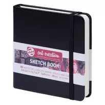 Royal Talens Art Creation Sketch skissebok 12×12 cm, svart omslag – 140 g/m², 80 ark