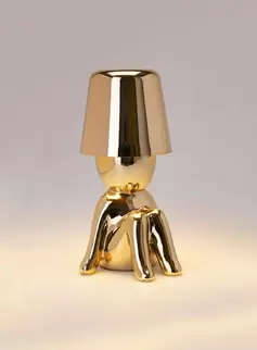 Happy bordlampe sittende oppladbar - gull