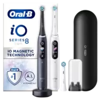 Oral-B iO 8s Duo elektrisk tannbørste, 6 innstillinger, 2-pakning