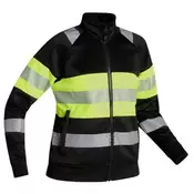 SWEATSHIRTJAKKE ESSENTIAL DAME KL.1 SVART/GUL