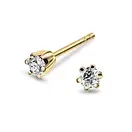Olivia øredobber i 585 gult gull med diamant 0,14 ct