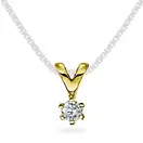 Olivia anheng i 585 gult gull med diamant 0,20 ct