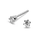 Olivia øredobber i 585 hvitt gull med diamant 0,10 ct