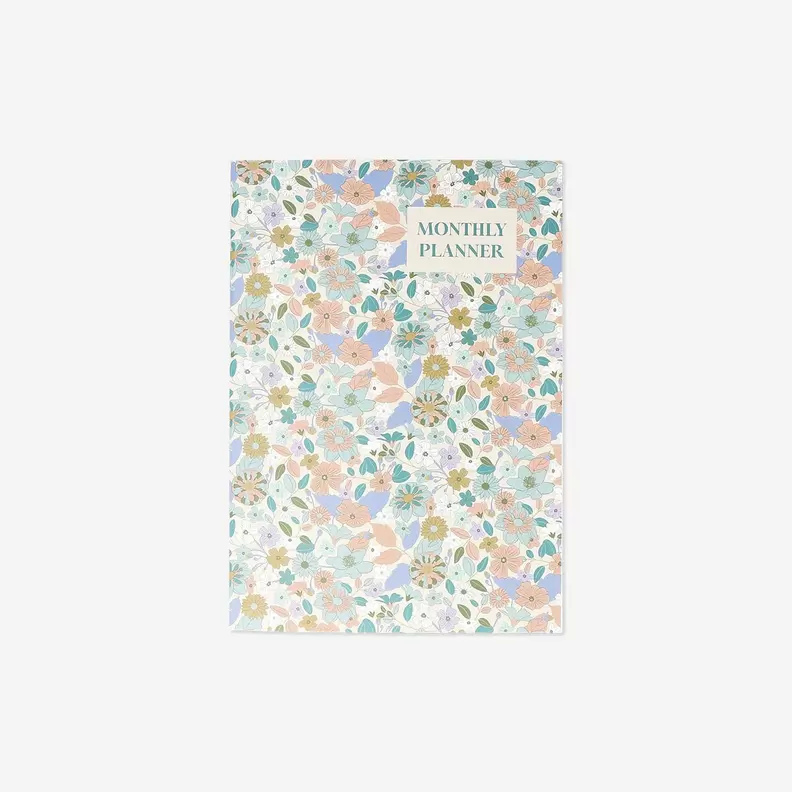 Floral monthly planner - English