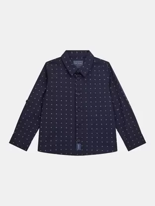 Printed poplin shirt