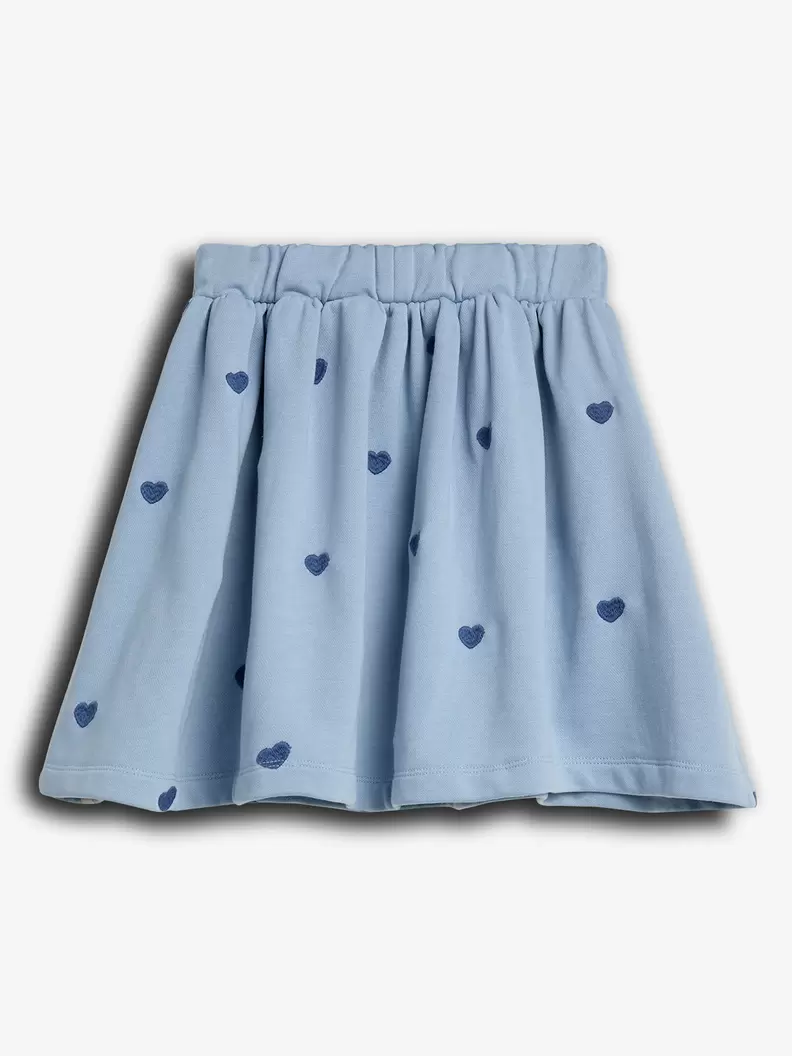 Skirt with Embroidery Blue