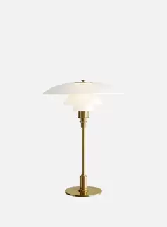 PH 2/1 bordlampe - messing/opal