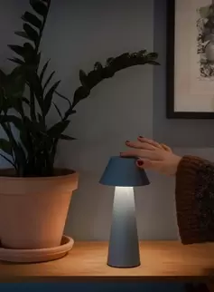 Max oppladbar bordlampe - blå