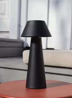 Max oppladbar bordlampe - sort