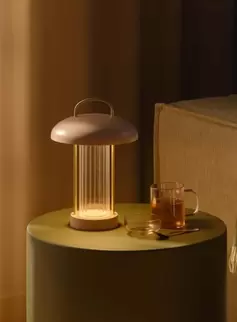 Mirano oppladbar bordlampe H29 - støvete rosa