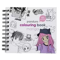 Manga malebok – 15×15 cm, 64 ark med enkeltsidig trykk, 120 g/m²