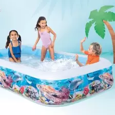 Intex Swim Center Sjøliv Oppblåsbart Badebasseng 305x183x56cm fra 6 år