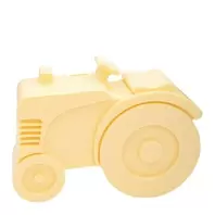 Matboks i plast traktor lys gul