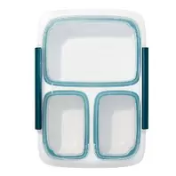 Prep & go delt container 0,97L grønn