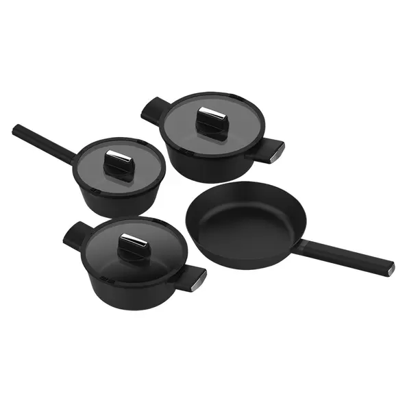 Tefra Grytesett + Stekepanne 28cm Non Stick Sort