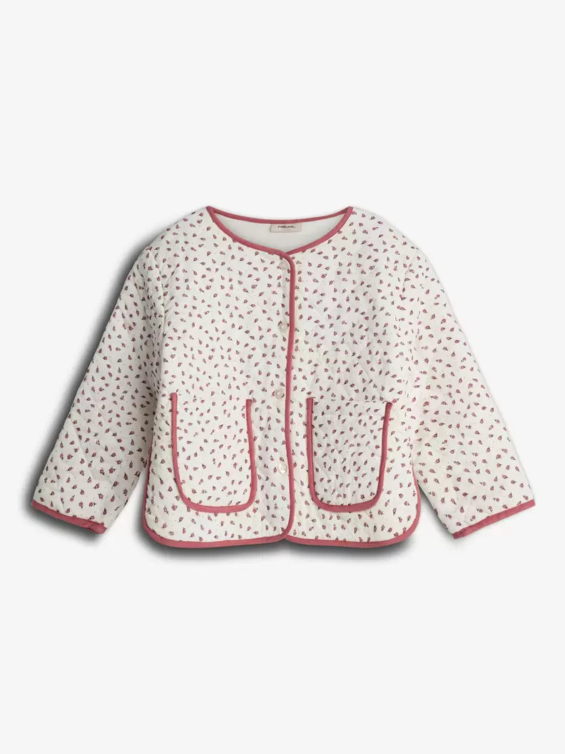 Quilted Jacket Blush Flower