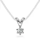 Olivia diamantanheng i 585 hvitt gull 0,20 ct