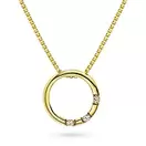 Hedda diamantsmykke i 375 gult gull 0,06 ct